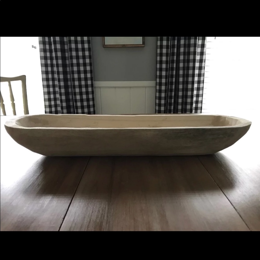Wooden dough bowl 23”x 6”. New
